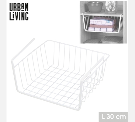 'LA PENDERIE' PANIER DE RANGEMENT A SUSPENDRE BLANC 30CM