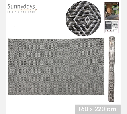 LE FARNIENTE - TAPIS KOTEL EXTERIEUR/ INTERIEUR IVOIRE0 ARGENT GRIS 160X220CM