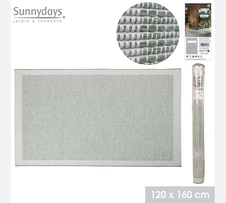 LE FARNIENTE - TAPIS MINT EXTERIEUR/ INTERIEUR IVOIRE ARGENT SAUGE 120X160CM