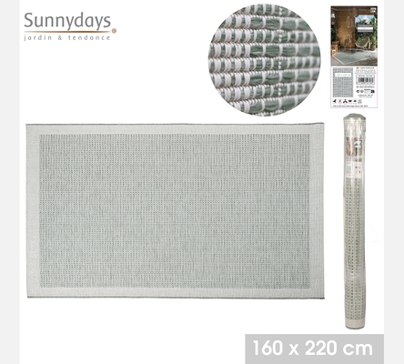 LE FARNIENTE - TAPIS MINT EXTERIEUR/ INTERIEUR IVOIRE ARGENT SAUGE 160X220CM