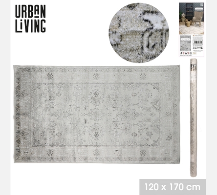 'LE PERSEPOLIS' TAPIS 100% VISCOSE DECOR SELMAN COULEUR ARGENT 120X170CM