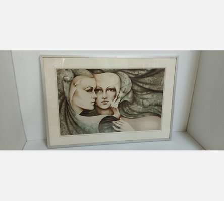 Lhitographie gérard daran 'les deux amies 1983