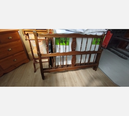 Lit en chêne rustique 140/190cm