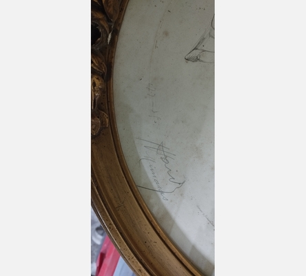 Lithographie ancienne 177/350 d'une jeune femme par Jean Hardy.