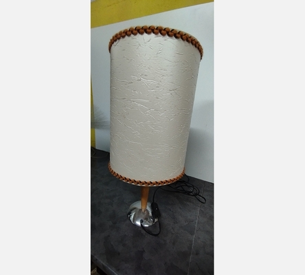 Lmape bureau en bois et chrome