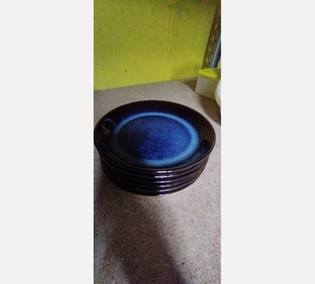 Lot d'assiettes bleu