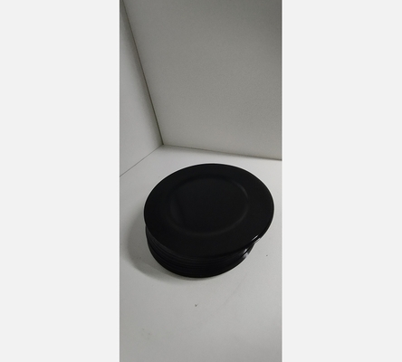Lot d'assiettes ou de plat en plastique noir