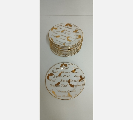 Lot de 12 assiettes à dessert Bonne année Joyeux Noël