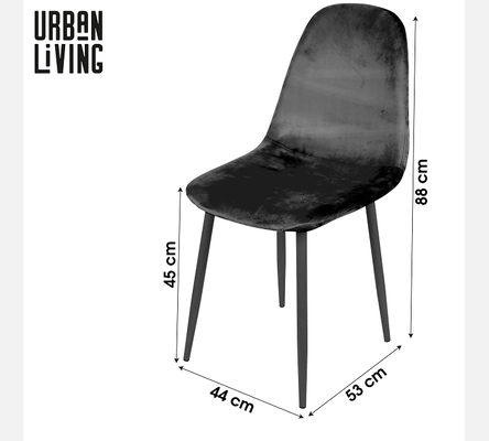 Lot de 2 chaises Inoui en velours bordeaux.