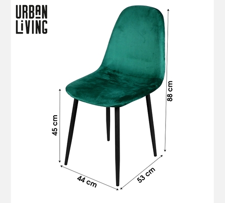 Lot de 2 chaises Inoui en velours vert.