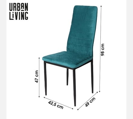 Lot de 2 chaises Jack en velours bleu.