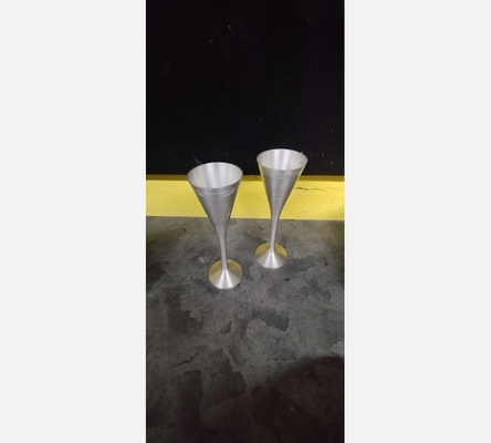 Lot de 2 verre alu brossé