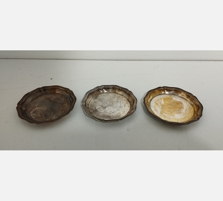 Lot de 3 coupelles en métal argenté Christofle