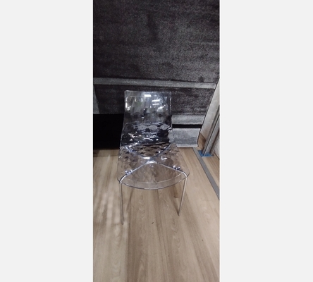Lot de 4 chaises Ice Calligaris Transparent, Argent.