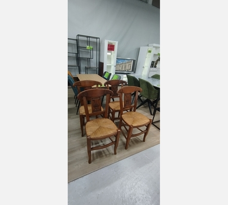 Lot de 4 chaises style Empire décors Medicis et Têtes d'aigles