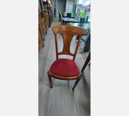 Lot de 6 chaises en merisier massif louis Philippe.