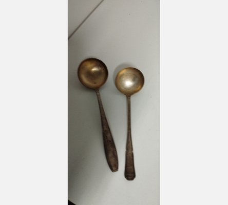 Louche en métal argenté