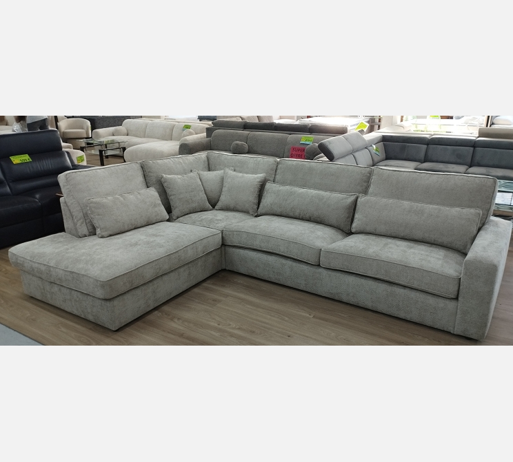 M2 Bon209.16. Canapé dangle Bristol en tissu texturé gris.