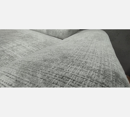 M2.Crem81. Canapé d'angle Bangkok convertible, coffre, tissu gris clair.