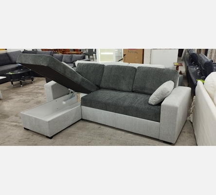 M2 Rav15/06 Canapé d'angle Aramis tissu GF/GC, convertible, réversible, coffre.
