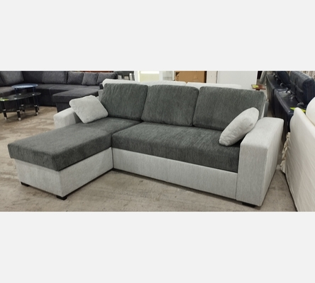 M2 Rav15/06 Canapé d'angle Aramis tissu GF/GC, convertible, réversible, coffre.