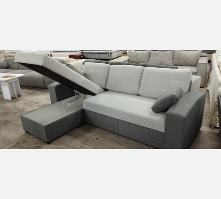 M2 Sor01/88 Canapé d'angle Aramis tissu GC/GF, convertible, réversible, coffre.