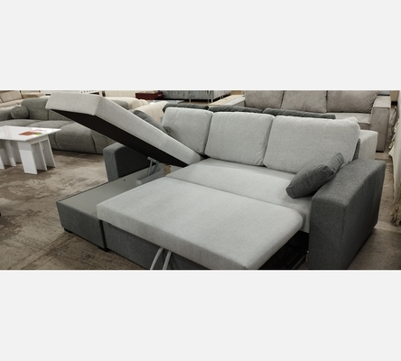 M2 Sor01/88 Canapé d'angle Aramis tissu GC/GF, convertible, réversible, coffre.