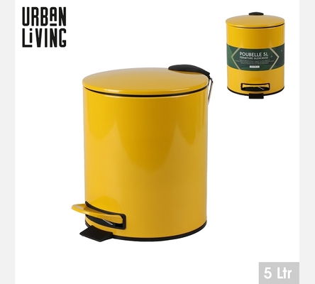 'MASALA' POUBELLE SDB 5L AVEC PEDALE ET FERMETURE SILENCIEUSE D21XH26CM