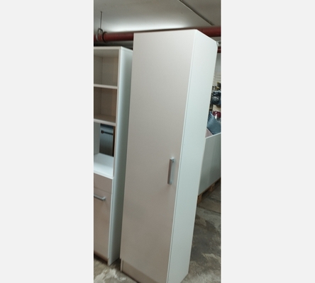 Meuble de rangement 1 porte blanc.