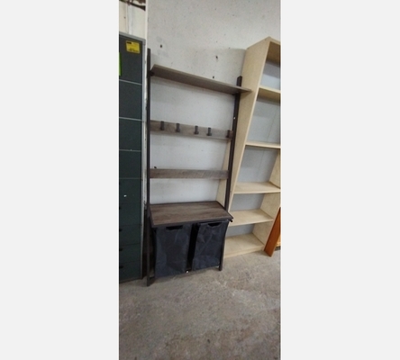 Meuble étagère  de salle de bain avec paniers