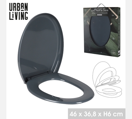 'MOONROCK' ABATTANT WC EN PLASTIQUE AVEC FREIN DE CHUTE 46X36,8XH6CM