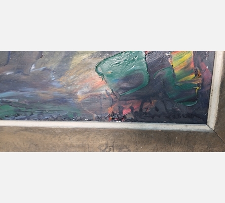 Nature morte bouquet de fleurs moderne et abstraite.