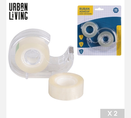'PAPETERIE' RUBAN ADHESIF AVEC DEVIDOIR X2PCS