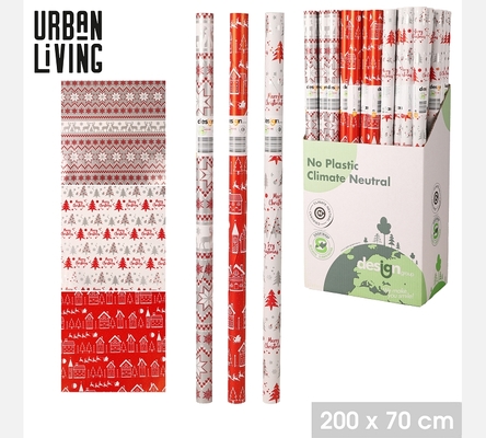 PAPIER CADEAU NOEL DECOR 'NORDIC' 200X70CM