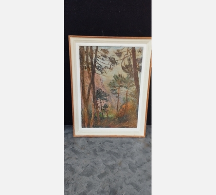 Peinture à l'huile forêt.