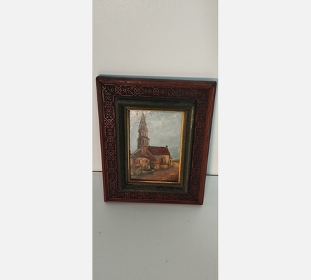 Peinture ancienne d'une église