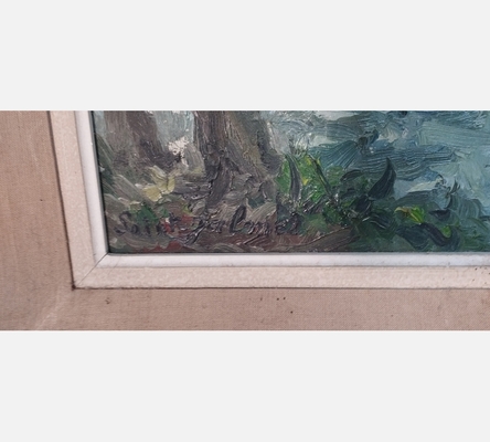 Peinture d'un pont à l'entrée du village de Montigny sur Loing