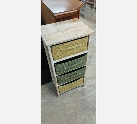 Petit meuble de rangement avec 4 paniers