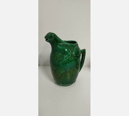 Pichet vert ancien en forme de grenouille L'Héritier Guyot.