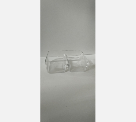 Plat double compartiments en verre
