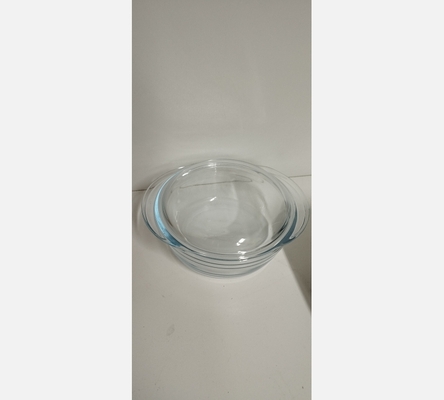 Plat en verre rond avec couvercle
