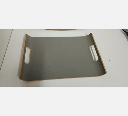 Plateau en bois gris avec 2 anses