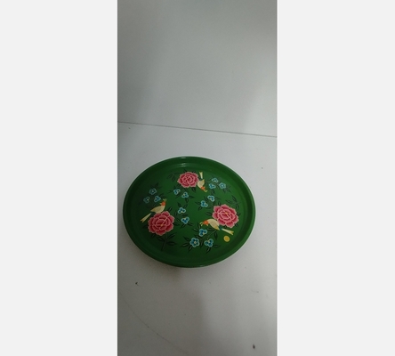 Plateau en métal vert