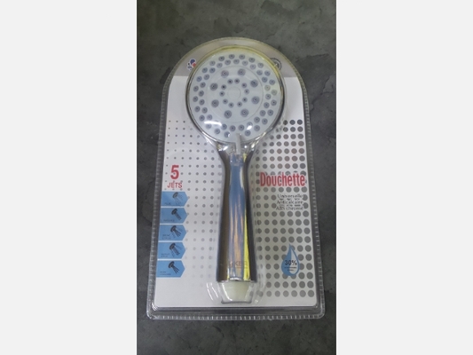 Pommeau de douche multifonctions 5 jets.