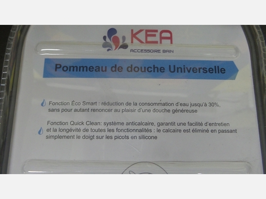 Pommeau de douche multifonctions 5 jets.