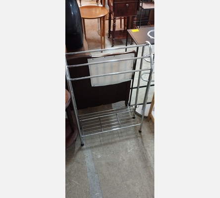 Porte serviettes en métal chromé