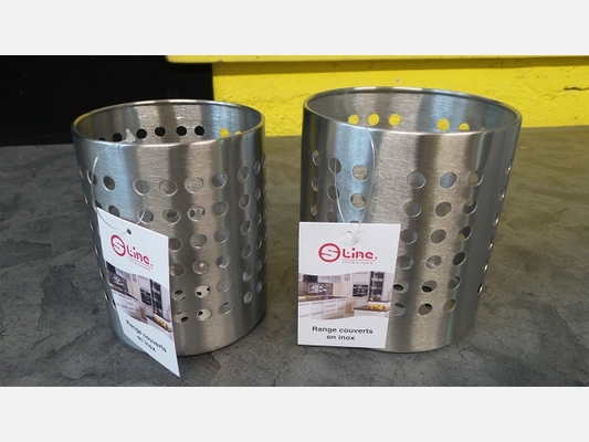 Pot range couvert en inox. 2