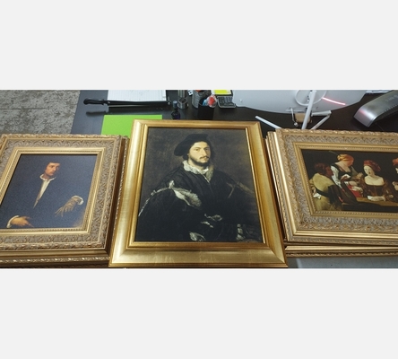 Repro de grands classiques dans jolis cadres dorés à la feuille de chez Muzéo.