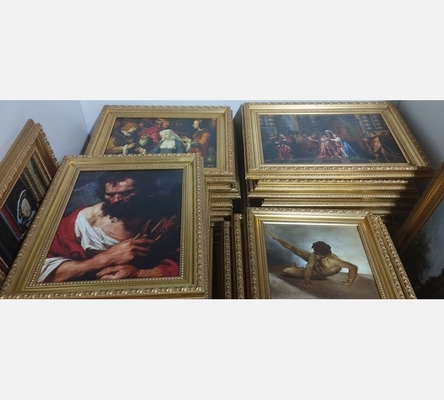 Repro de grands classiques dans jolis cadres dorés à la feuille de chez Muzéo.