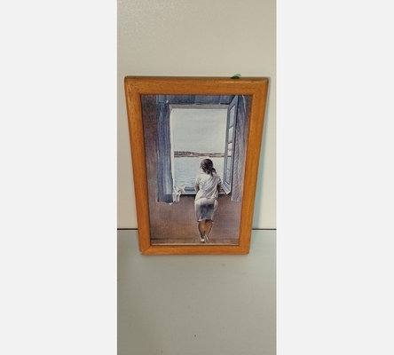 Repro sur faïence de Dali La jeune fille à la fenêtre.